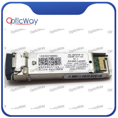 Αλκατέλ Λούσεντ SFP Fiber Transceiver 1AB402160002 CWDM 1471nm 2.67G 80km