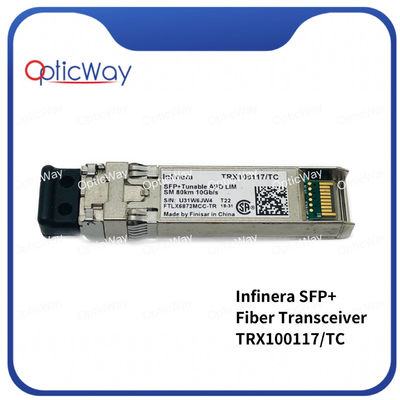 Infinera TRX100117/TC 10G DWDM ρυθμιζόμενο APD LIM 80km LC SFP+ μεταδότης ινών