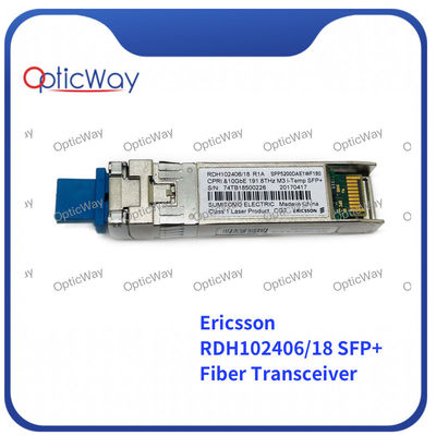 Ηλεκτρονικός δέκτης μετάδοσης ινών Ericsson SFP+ RDH102406/18 10GBase DWDM 100GHz SMF 1563.05nm 80km