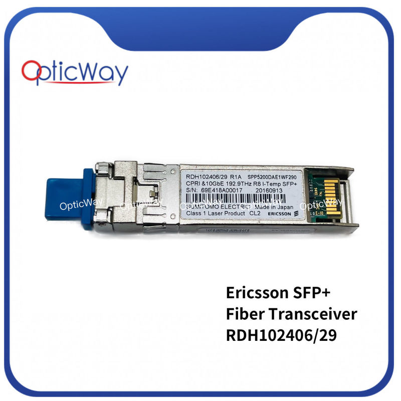 ΕΡΙΚΣΟΝ RDH102406/29 R1A SFP 10G DWDM 192.9THz 40km 1554.13nm CRTUAEZLAA SFP+ Δορυφόρος δέκτη ινών